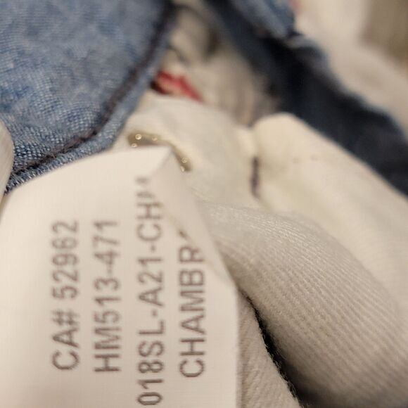 Habitual Chambray Blue Pants Womens Size 32x32 For Ladies Button Fly - Picture 4 of 10